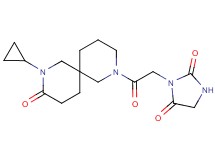 3-[2-(8-cyclopropyl-9-oxo-2,8-diazaspiro[5.5]undec-2-yl)-2-oxoethyl]imidazolidine-2,4-dione