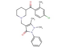 4-{[3-(4-chloro-2-methylbenzoyl)-1-piperidinyl]methyl}-1,5-dimethyl-2-phenyl-1,2-dihydro-3H-pyrazol-3-one