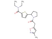 N,N-diethyl-5-{1-[(3-methyl-5-isoxazolyl)acetyl]-2-pyrrolidinyl}-2-thiophenecarboxamide