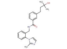 3-(3-hydroxy-3-methylbutyl)-N-[2-(2-methyl-1H-imidazol-1-yl)benzyl]benzamide