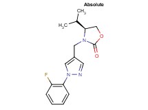 (4S)-3-{[1-(2-fluorophenyl)-1H-pyrazol-4-yl]methyl}-4-isopropyl-1,3-oxazolidin-2-one