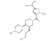 3-[(3R*,4S*)-1-[(3-isopropyl-1-methyl-1H-pyrazol-5-yl)carbonyl]-4-(4-methylpiperazin-1-yl)piperidin-3-yl]propan-1-ol