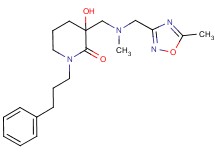 3-hydroxy-3-({methyl[(5-methyl-1,2,4-oxadiazol-3-yl)methyl]amino}methyl)-1-(3-phenylpropyl)piperidin-2-one