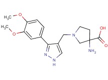 3-amino-1-{[3-(3,4-dimethoxyphenyl)-1H-pyrazol-4-yl]methyl}pyrrolidine-3-carboxylic acid