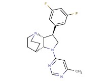 (2R*,3S*,6R*)-3-(3,5-difluorophenyl)-5-(6-methyl-4-pyrimidinyl)-1,5-diazatricyclo[5.2.2.0~2,6~]undecane