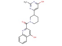 2-{[3-(6-hydroxy-2-methyl-4-pyrimidinyl)-1-piperidinyl]carbonyl}-4-quinolinol