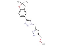 4-(2,2-dimethyl-2,3-dihydro-1-benzofuran-5-yl)-1-{[5-(methoxymethyl)-1H-pyrazol-3-yl]methyl}-1H-1,2,3-triazole