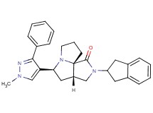 (3aS*,5S*,9aS*)-2-(2,3-dihydro-1H-inden-2-yl)-5-(1-methyl-3-phenyl-1H-pyrazol-4-yl)hexahydro-7H-pyrrolo[3,4-g]pyrrolizin-1(2H)-one