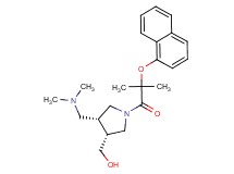 {(3R*,4R*)-4-[(dimethylamino)methyl]-1-[2-methyl-2-(1-naphthyloxy)propanoyl]pyrrolidin-3-yl}methanol