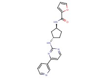 N-((1S*,3S*)-3-{[4-(3-pyridinyl)-2-pyrimidinyl]amino}cyclopentyl)-2-furamide