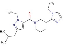 3-(1-ethyl-1H-imidazol-2-yl)-1-[(1-ethyl-3-isobutyl-1H-pyrazol-5-yl)carbonyl]piperidine