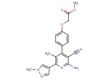 methyl {4-[2-amino-3-cyano-5-methyl-6-(1-methyl-1H-pyrazol-4-yl)pyridin-4-yl]phenoxy}acetate