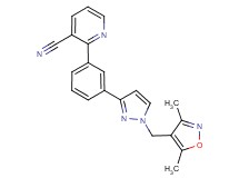 2-(3-{1-[(3,5-dimethyl-4-isoxazolyl)methyl]-1H-pyrazol-3-yl}phenyl)nicotinonitrile