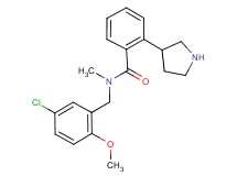 N-(5-chloro-2-methoxybenzyl)-N-methyl-2-(3-pyrrolidinyl)benzamide hydrochloride
