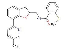 N-{[7-(5-methyl-2-pyridinyl)-2,3-dihydro-1-benzofuran-2-yl]methyl}-2-(methylthio)benzamide