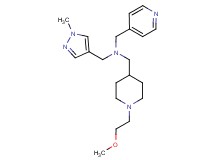 1-[1-(2-methoxyethyl)-4-piperidinyl]-N-[(1-methyl-1H-pyrazol-4-yl)methyl]-N-(4-pyridinylmethyl)methanamine