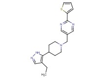 5-{[4-(4-ethyl-1H-pyrazol-5-yl)piperidin-1-yl]methyl}-2-(2-thienyl)pyrimidine