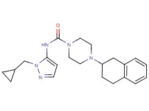 N-[1-(cyclopropylmethyl)-1H-pyrazol-5-yl]-4-(1,2,3,4-tetrahydronaphthalen-2-yl)piperazine-1-carboxamide