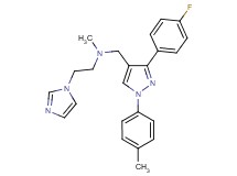 N-{[3-(4-fluorophenyl)-1-(4-methylphenyl)-1H-pyrazol-4-yl]methyl}-2-(1H-imidazol-1-yl)-N-methylethanamine