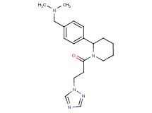 N,N-dimethyl-1-(4-{1-[3-(1H-1,2,4-triazol-1-yl)propanoyl]-2-piperidinyl}phenyl)methanamine