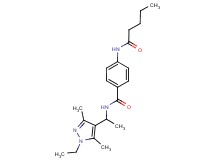 N-[1-(1-ethyl-3,5-dimethyl-1H-pyrazol-4-yl)ethyl]-4-(pentanoylamino)benzamide