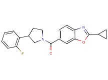 2-cyclopropyl-6-{[3-(2-fluorophenyl)-1-pyrrolidinyl]carbonyl}-1,3-benzoxazole