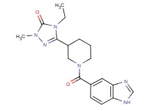 5-[1-(1H-benzimidazol-5-ylcarbonyl)piperidin-3-yl]-4-ethyl-2-methyl-2,4-dihydro-3H-1,2,4-triazol-3-one