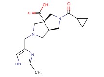 (3aR*,6aR*)-2-(cyclopropylcarbonyl)-5-[(2-methyl-1H-imidazol-4-yl)methyl]hexahydropyrrolo[3,4-c]pyrrole-3a(1H)-carboxylic acid