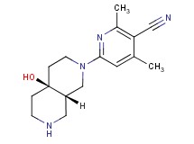 6-[(4aS*,8aS*)-4a-hydroxyoctahydro-2,7-naphthyridin-2(1H)-yl]-2,4-dimethylnicotinonitrile