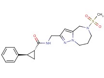 (1R*,2R*)-N-{[5-(methylsulfonyl)-5,6,7,8-tetrahydro-4H-pyrazolo[1,5-a][1,4]diazepin-2-yl]methyl}-2-phenylcyclopropanecarboxamide