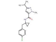 N-[1-(4-chlorobenzyl)cyclopropyl]-3-isopropyl-1-methyl-1H-pyrazole-5-carboxamide