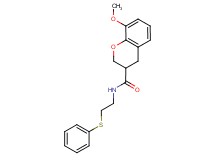 8-methoxy-N-[2-(phenylthio)ethyl]-3-chromanecarboxamide