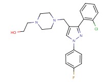 2-(4-{[3-(2-chlorophenyl)-1-(4-fluorophenyl)-1H-pyrazol-4-yl]methyl}-1-piperazinyl)ethanol