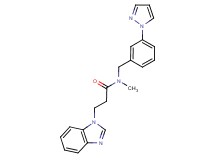 3-(1H-benzimidazol-1-yl)-N-methyl-N-[3-(1H-pyrazol-1-yl)benzyl]propanamide