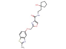 N-[2-(1-hydroxycyclopentyl)ethyl]-2-{[(2-methyl-1,3-benzothiazol-5-yl)oxy]methyl}-1,3-oxazole-4-carboxamide