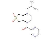 (4aR*,7aS*)-1-isobutyl-4-(2-pyrazinylcarbonyl)octahydrothieno[3,4-b]pyrazine 6,6-dioxide