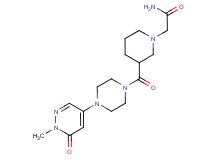 2-(3-{[4-(1-methyl-6-oxo-1,6-dihydro-4-pyridazinyl)-1-piperazinyl]carbonyl}-1-piperidinyl)acetamide