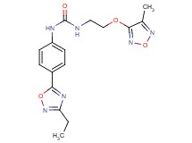 N-[4-(3-ethyl-1,2,4-oxadiazol-5-yl)phenyl]-N'-{2-[(4-methyl-1,2,5-oxadiazol-3-yl)oxy]ethyl}urea