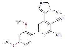 2-amino-6-(2,4-dimethoxyphenyl)-4-(1-methyl-1H-imidazol-5-yl)nicotinonitrile
