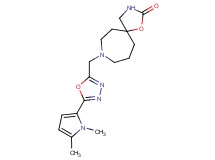 8-{[5-(1,5-dimethyl-1H-pyrrol-2-yl)-1,3,4-oxadiazol-2-yl]methyl}-1-oxa-3,8-diazaspiro[4.6]undecan-2-one