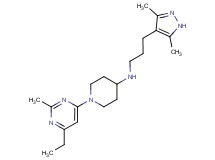 N-[3-(3,5-dimethyl-1H-pyrazol-4-yl)propyl]-1-(6-ethyl-2-methylpyrimidin-4-yl)piperidin-4-amine