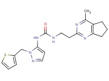 N-[2-(4-methyl-6,7-dihydro-5H-cyclopenta[d]pyrimidin-2-yl)ethyl]-N'-[1-(2-thienylmethyl)-1H-pyrazol-5-yl]urea