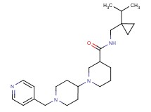 N-[(1-isopropylcyclopropyl)methyl]-1'-(pyridin-4-ylmethyl)-1,4'-bipiperidine-3-carboxamide
