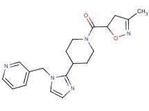 3-[(2-{1-[(3-methyl-4,5-dihydro-5-isoxazolyl)carbonyl]-4-piperidinyl}-1H-imidazol-1-yl)methyl]pyridine