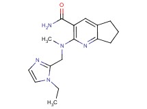 2-[[(1-ethyl-1H-imidazol-2-yl)methyl](methyl)amino]-6,7-dihydro-5H-cyclopenta[b]pyridine-3-carboxamide