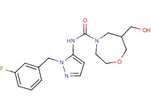 N-[1-(3-fluorobenzyl)-1H-pyrazol-5-yl]-6-(hydroxymethyl)-1,4-oxazepane-4-carboxamide