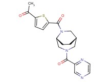 1-(5-{[(1S*,5R*)-3-(pyrazin-2-ylcarbonyl)-3,6-diazabicyclo[3.2.2]non-6-yl]carbonyl}-2-thienyl)ethanone