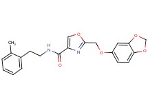 2-[(1,3-benzodioxol-5-yloxy)methyl]-N-[2-(2-methylphenyl)ethyl]-1,3-oxazole-4-carboxamide