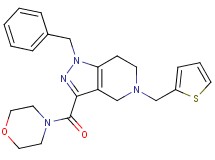 1-benzyl-3-(4-morpholinylcarbonyl)-5-(2-thienylmethyl)-4,5,6,7-tetrahydro-1H-pyrazolo[4,3-c]pyridine