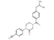 4-[4-(4-isobutylbenzoyl)-2-oxo-1-piperazinyl]benzonitrile